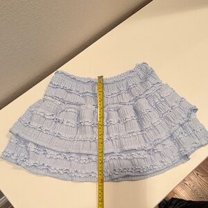 SHEIN Light Blue Ruffled Mini Skirt XS New without tags